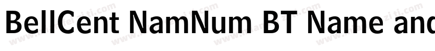 BellCent NamNum BT Name and Number字体转换
